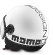 Motorcycle Helmet Jet Momo Design Figther Classic White Glossy Black