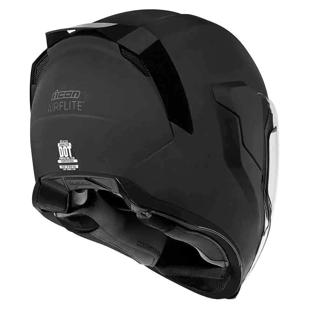 ICON Alliance Dark Motorcycle Helmet Rubatone Flat Black Choose Size