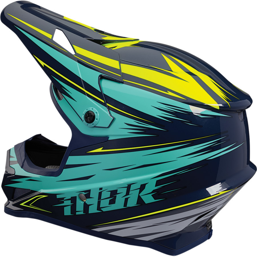 Thor Sector Warp MX Offroad Helmet Navy/Teal